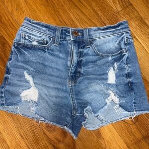 SO Blue Distressed Jean Shorts